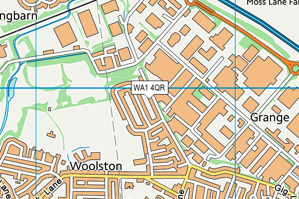 WA1 4QR map - OS VectorMap District (Ordnance Survey)