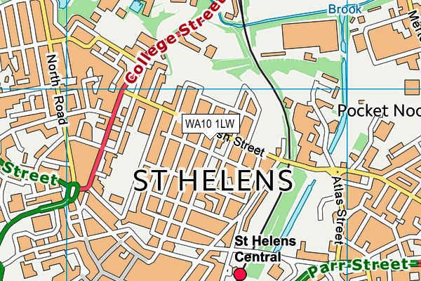 Parish Church of England Primary School, St Helens map (WA10 1LW) - OS VectorMap District (Ordnance Survey)