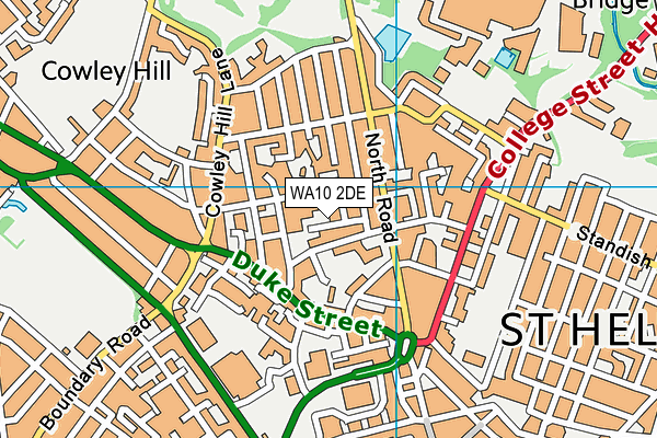 WA10 2DE map - OS VectorMap District (Ordnance Survey)