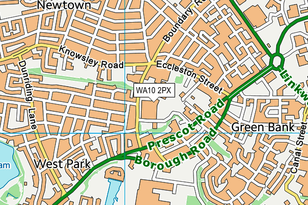 Jd Gyms (St Helens) map (WA10 2PX) - OS VectorMap District (Ordnance Survey)