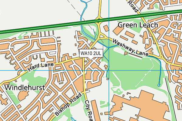 WA10 2UL map - OS VectorMap District (Ordnance Survey)