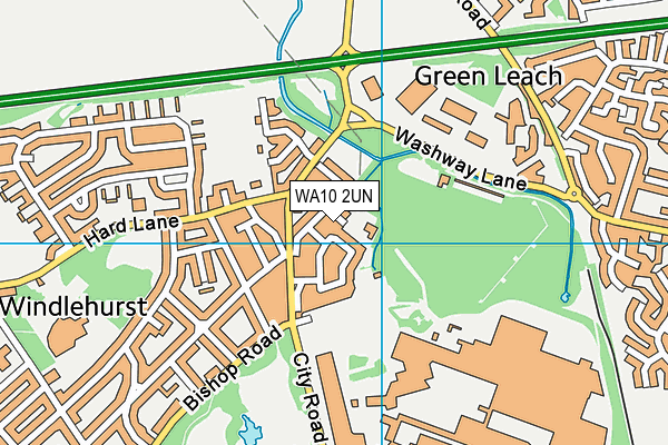 WA10 2UN map - OS VectorMap District (Ordnance Survey)