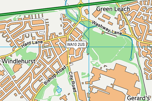 WA10 2US map - OS VectorMap District (Ordnance Survey)