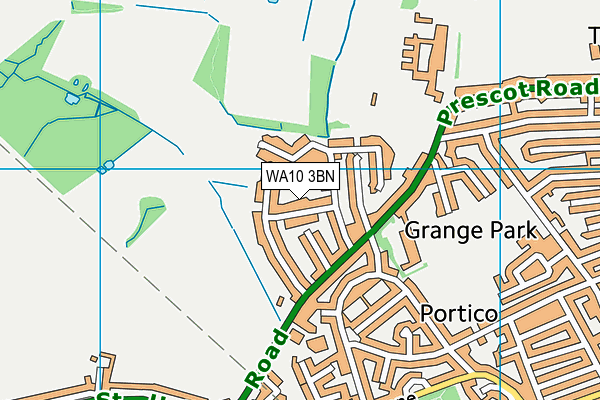 WA10 3BN map - OS VectorMap District (Ordnance Survey)
