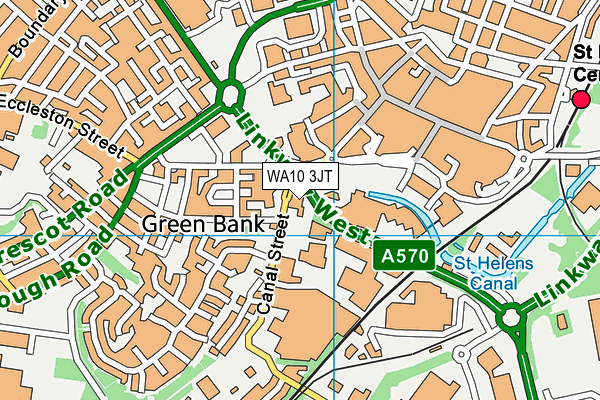 WA10 3JT map - OS VectorMap District (Ordnance Survey)