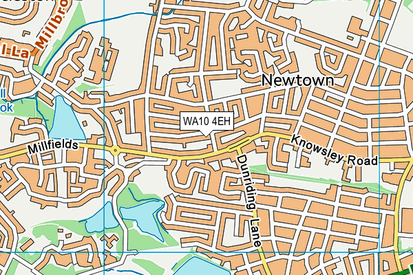 WA10 4EH map - OS VectorMap District (Ordnance Survey)