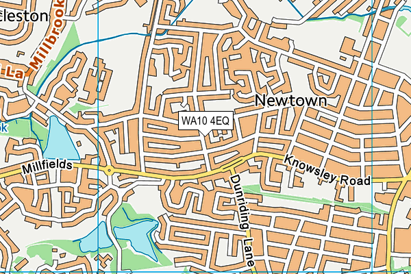 WA10 4EQ map - OS VectorMap District (Ordnance Survey)