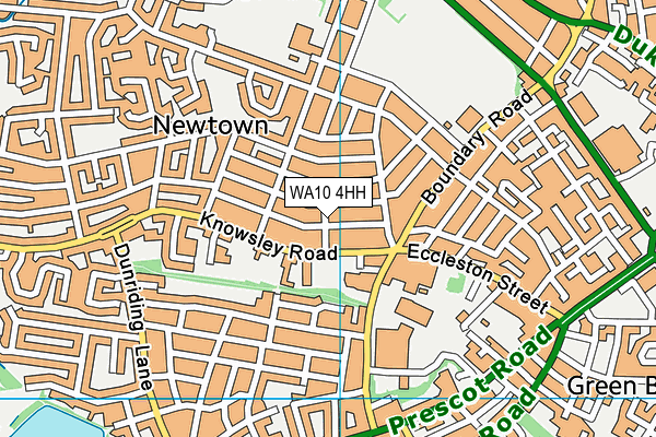 WA10 4HH map - OS VectorMap District (Ordnance Survey)