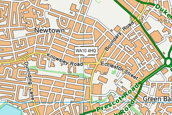 WA10 4HQ map - OS VectorMap District (Ordnance Survey)