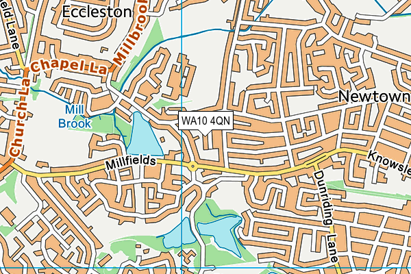 WA10 4QN map - OS VectorMap District (Ordnance Survey)