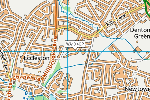 WA10 4QP map - OS VectorMap District (Ordnance Survey)