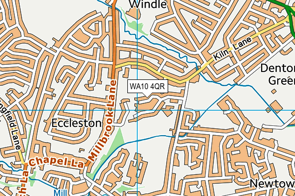WA10 4QR map - OS VectorMap District (Ordnance Survey)