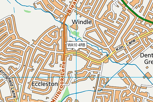 WA10 4RB map - OS VectorMap District (Ordnance Survey)