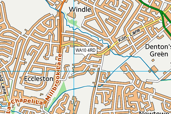 WA10 4RD map - OS VectorMap District (Ordnance Survey)