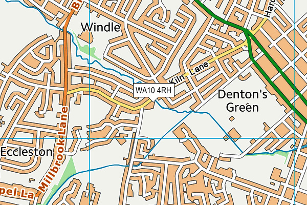 WA10 4RH map - OS VectorMap District (Ordnance Survey)
