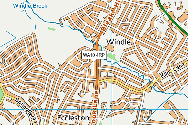 WA10 4RP map - OS VectorMap District (Ordnance Survey)