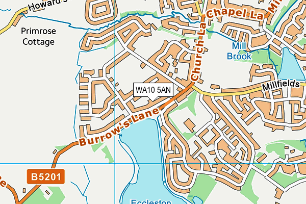 WA10 5AN map - OS VectorMap District (Ordnance Survey)