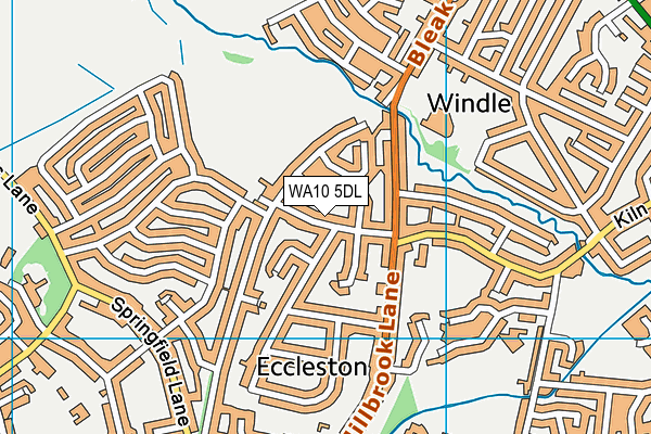 WA10 5DL map - OS VectorMap District (Ordnance Survey)