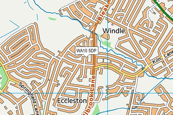 WA10 5DP map - OS VectorMap District (Ordnance Survey)