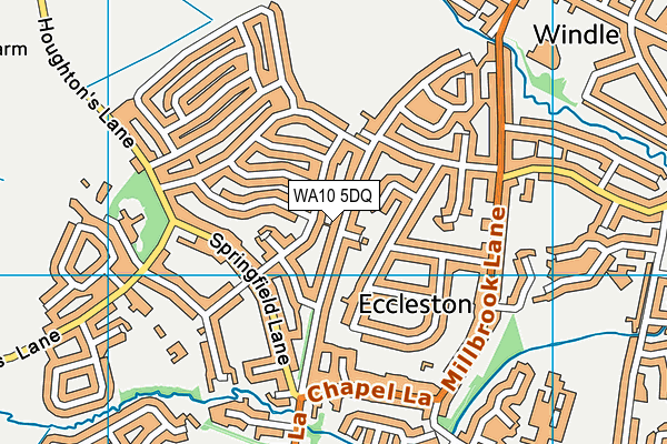 WA10 5DQ map - OS VectorMap District (Ordnance Survey)