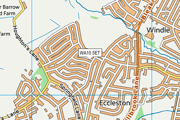 WA10 5ET map - OS VectorMap District (Ordnance Survey)