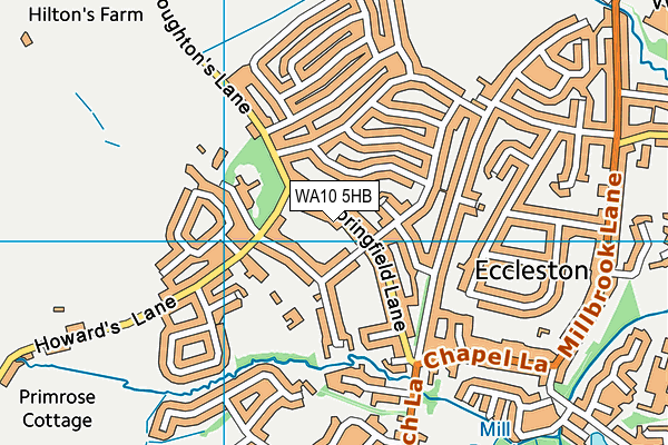 WA10 5HB map - OS VectorMap District (Ordnance Survey)