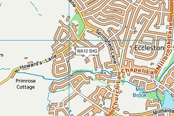 WA10 5HG map - OS VectorMap District (Ordnance Survey)