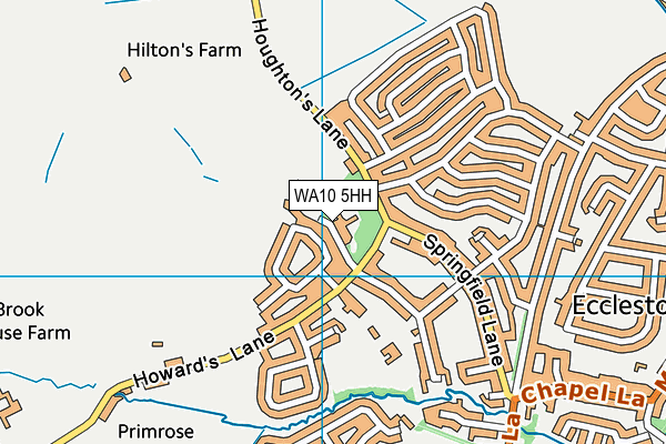 WA10 5HH map - OS VectorMap District (Ordnance Survey)