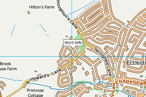 WA10 5HN map - OS VectorMap District (Ordnance Survey)
