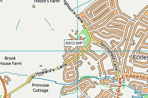 WA10 5HP map - OS VectorMap District (Ordnance Survey)