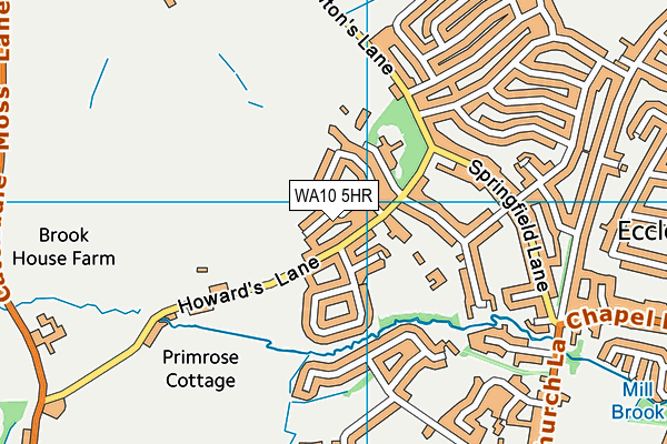 WA10 5HR map - OS VectorMap District (Ordnance Survey)