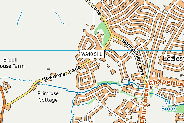 WA10 5HU map - OS VectorMap District (Ordnance Survey)