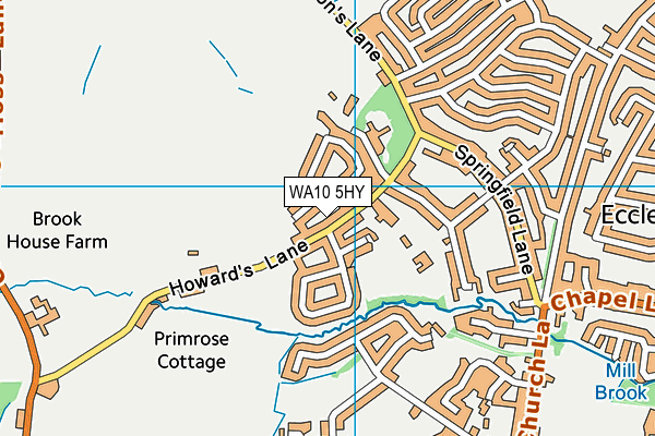 WA10 5HY map - OS VectorMap District (Ordnance Survey)