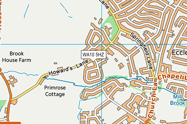 WA10 5HZ map - OS VectorMap District (Ordnance Survey)