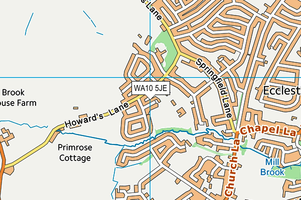 WA10 5JE map - OS VectorMap District (Ordnance Survey)