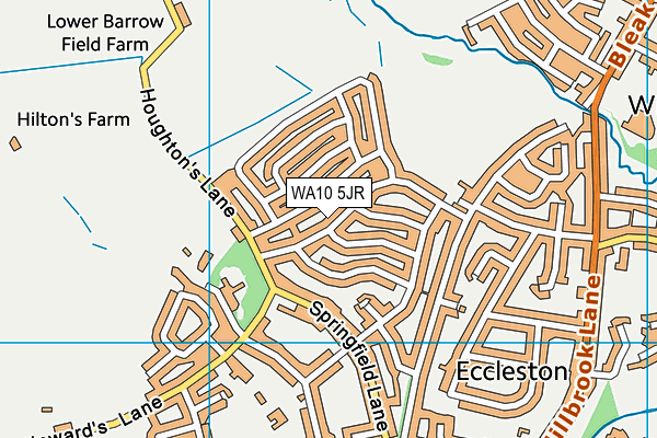 WA10 5JR map - OS VectorMap District (Ordnance Survey)