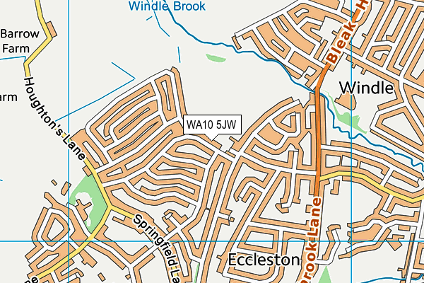 WA10 5JW map - OS VectorMap District (Ordnance Survey)