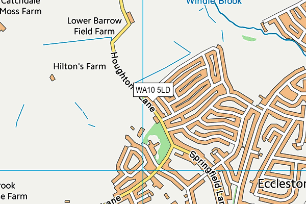 WA10 5LD map - OS VectorMap District (Ordnance Survey)