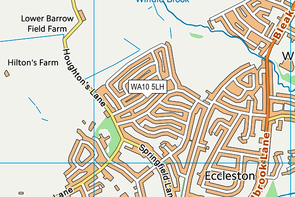 WA10 5LH map - OS VectorMap District (Ordnance Survey)