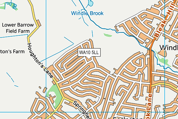 WA10 5LL map - OS VectorMap District (Ordnance Survey)