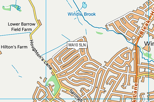 WA10 5LN map - OS VectorMap District (Ordnance Survey)