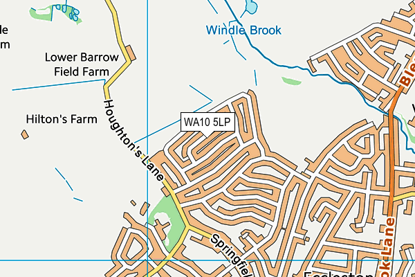 WA10 5LP map - OS VectorMap District (Ordnance Survey)