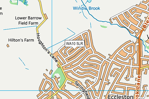WA10 5LR map - OS VectorMap District (Ordnance Survey)