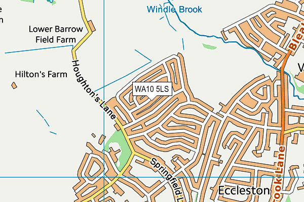 WA10 5LS map - OS VectorMap District (Ordnance Survey)