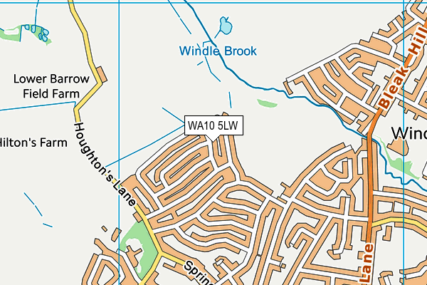 WA10 5LW map - OS VectorMap District (Ordnance Survey)