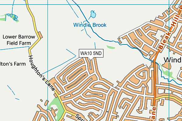 WA10 5ND map - OS VectorMap District (Ordnance Survey)