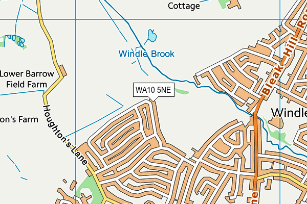 WA10 5NE map - OS VectorMap District (Ordnance Survey)
