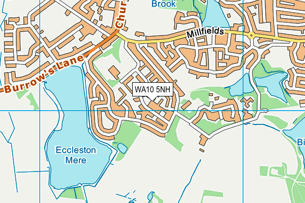 WA10 5NH map - OS VectorMap District (Ordnance Survey)