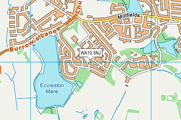 WA10 5NJ map - OS VectorMap District (Ordnance Survey)