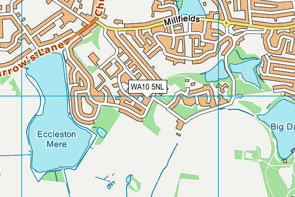 WA10 5NL map - OS VectorMap District (Ordnance Survey)